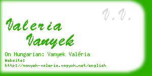valeria vanyek business card